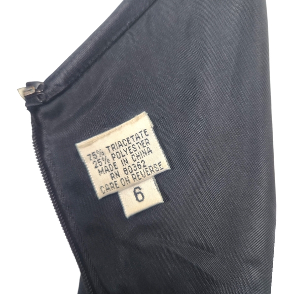 Vintage Niteline Black Formal Evening Gown Mermaid Flare Hem Long Sleeves Size 6 - Picture 7 of 10